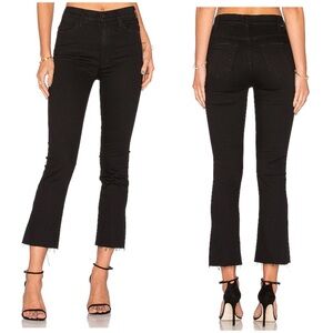 Mother The Hustler Ankle Fray black jeans in Not Guilty size 26